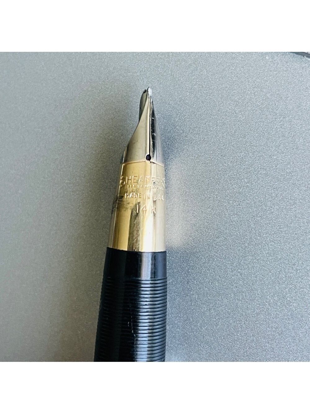 Vintage Sheaffer 14k Gold Valiant Touchdown Fountain Pen Autograph Perso… - Picture 2 of 13